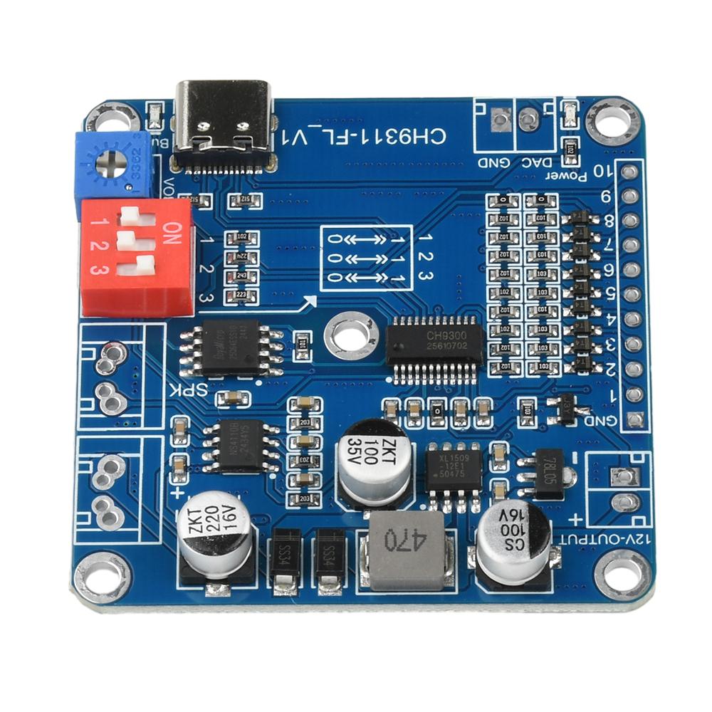 MP3 Voice Playback Module CH9311 CH9312 Music Player 10-channel One-to-one Control Audio Amplifier Board For Arduino