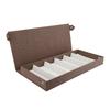 6 Slots Linen Eyeglass Box Eyeglasses Storage Case Multi Slots Fashion Eyewear Display Organizer for Travel Home Store