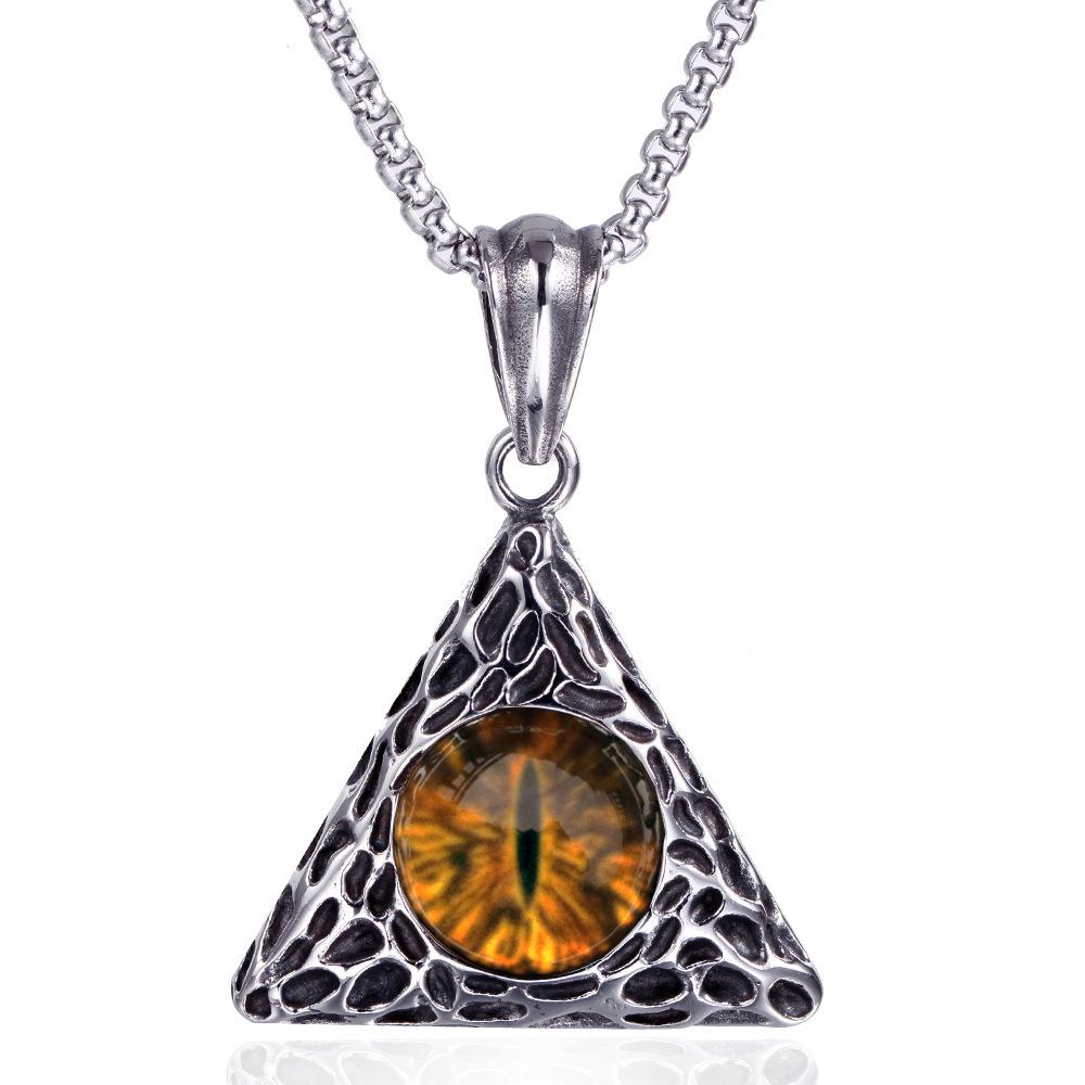 Iron Man Retro Viking Owl Stainless Steel Necklace Pendant for Men and Women