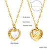 Dainty Shell Jewelry Gold Plated Necklace Women Custom Engraving Pendant Necklace Fashion 316L Stainless Steel Heart Necklaces