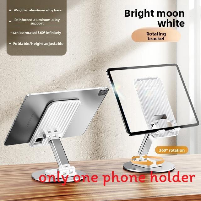 Metal Alloy Phone Holder With 360 Degree Rotation And Adjustable Height For Desk Organizer