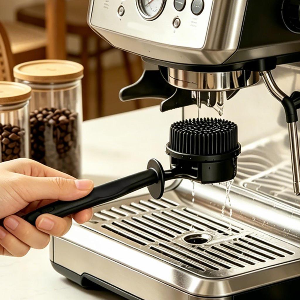 Coffee Machine Cleaning Brush Tool Cleaner for Grouphead Detachable