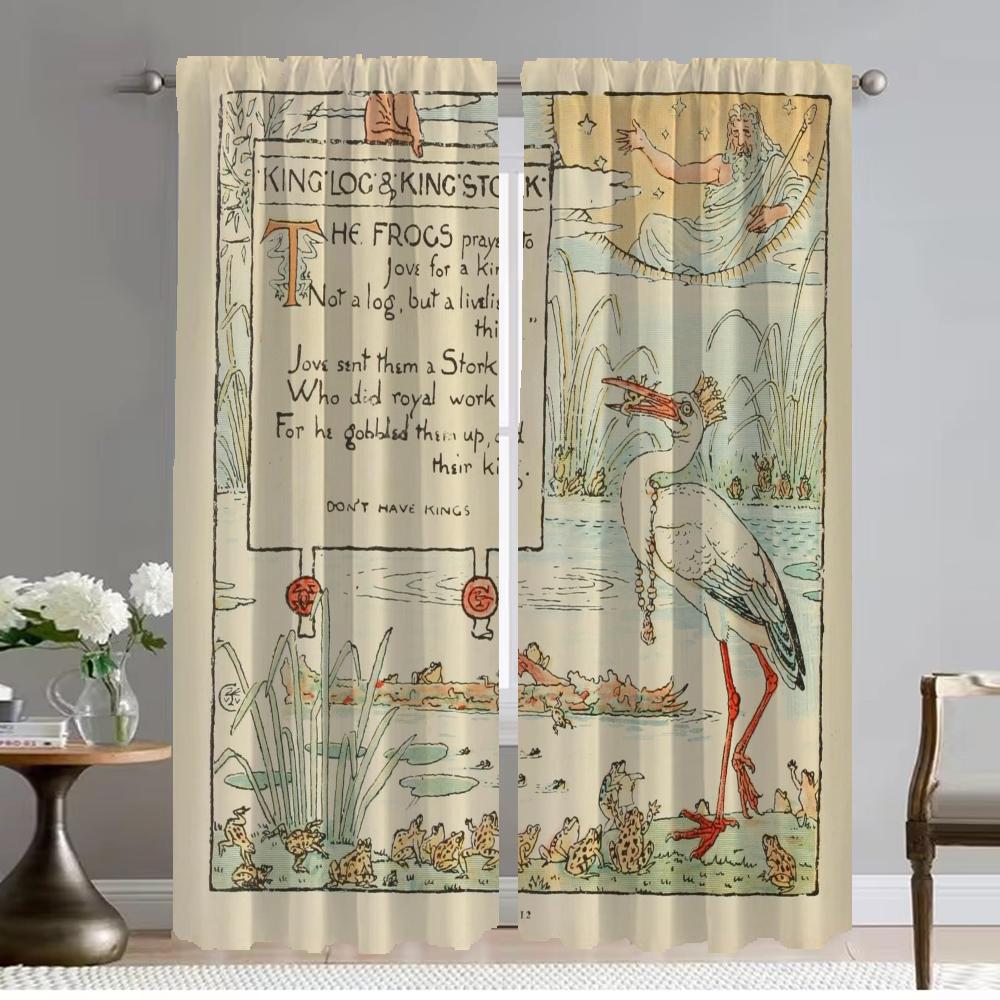 

Плотные шторы 2 шт. Детские собственные шторы Aesop для окна для комнаты 2 панели тюля для спальни Хэллоуин украшение перегородка для ребенка W50xH70cmx2pcs-CL