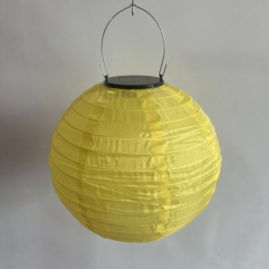 25/30CM Skládací solární lucerna s držadlem IP44 Vodotěsná Venkovní zahradní závěsná Čínská tradiční dekorativní LED látková lucerna