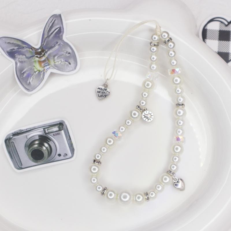 Handmade Beaded Phone Chain Pendant Telephone Lanyard Cellphone Rope Bracelet Fashion Keyring Keychain For Women Jewelry