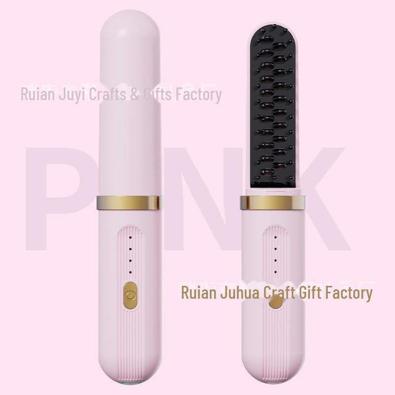 

Портативный беспроводной выпрямитель для волос двойного назначения с отрицательными ионами для защиты волос от повреждения, простая зарядка, идеально подходит для выпрямления и завивки.