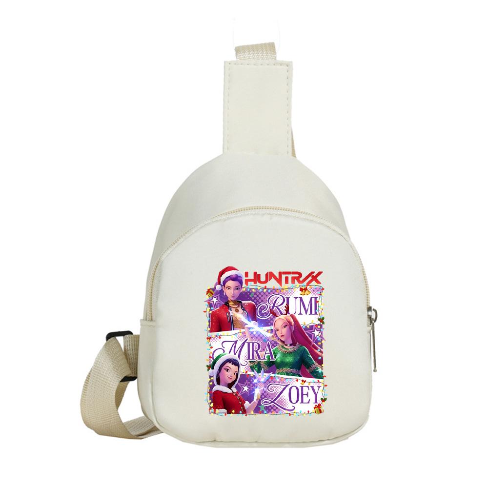 K-Pop Dämonenjäger Bedruckte Kawaii Brusttasche für Jungen Mädchen Umhängetasche Student Tragbar Crossbody-Tasche Brusttasche Weihnachten Kindergeschenk