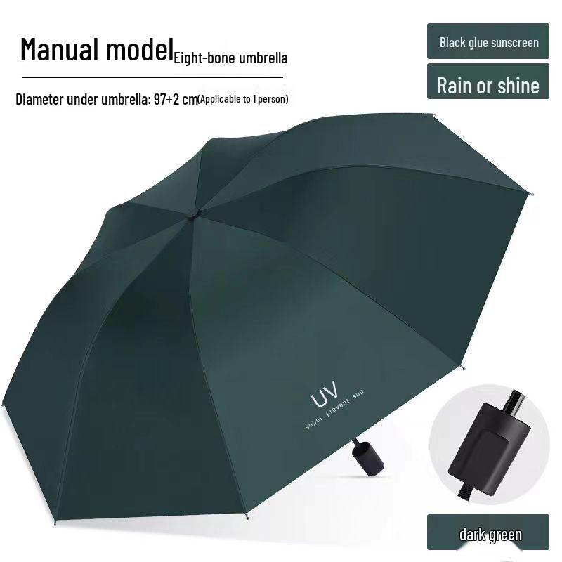 Dual-Use UV Protection Folding Umbrella for Sun and Rain with Custom Logo