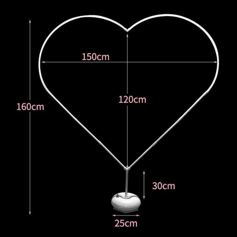 Heart Shaped Balloon Arch Frame Ring DIY Balloon Arch Garland Stand Kit For Outdoors Weddings Anniversary Decorations