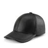 Men's Genuine Leather Baseball Cap - Winter Warm Flat Cap for Middle-Aged & Elderly