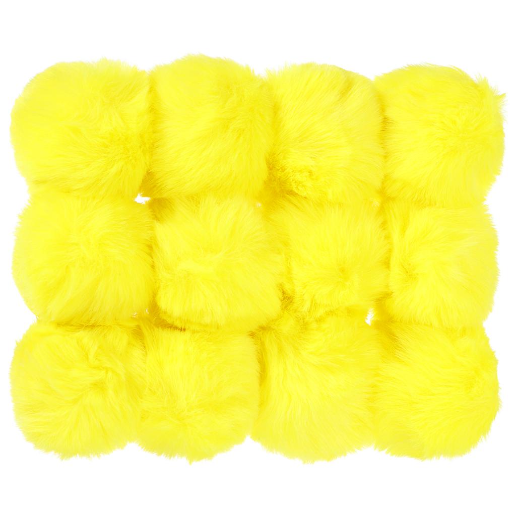 6/12pcs Faux Fur Pom Poms for Hats Fluffy Soft Fur Poms Balls for Keychain Knitting Hats DIY Scarves Gloves Bag Christmas