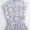 Spring/Summer 2025 Women's Slim Fit Embroidered V-Neck Dress with Hollow Design.