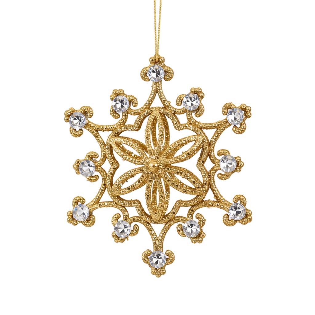 Weihnachtsschneeflocken-Anhänger, Glitzernde Hohl-Hängedekorationen für Baum und Feiertagshaus-Dekoration