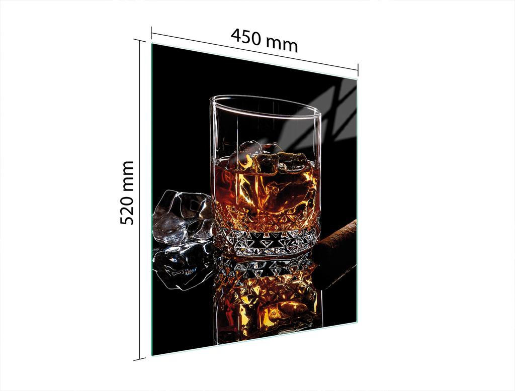 SZKLANA DESKA DO KROJENIA 45x52 WHISKY