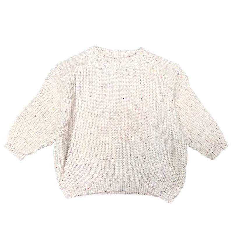 Hot Selling Girls' Solid Color Knit Pullover Sweater