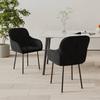 Dining Room Chairs 2 Pcs Black Velvet