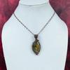 Unakite Gemstone Pendant Copper Wire Wrapped Handmade Pendant Designer Jewelry