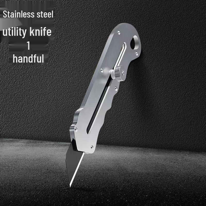 Heavy-Duty All-Steel Stainless Utility Knife - Industrial-Grade Wallpaper & Paper Cutter