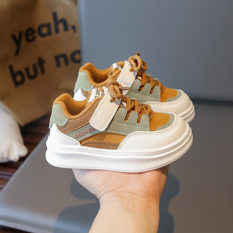2025 Autumn New Kids Sneakers Fashion Versatile Girls' Shoes Simple Child Thick Soled Casual Shoes Anti Slip Girls Board Shoe