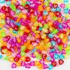 100pcs Colorful Acrylic Alphabet and Heart Beads for Children's Early Education and Crafting