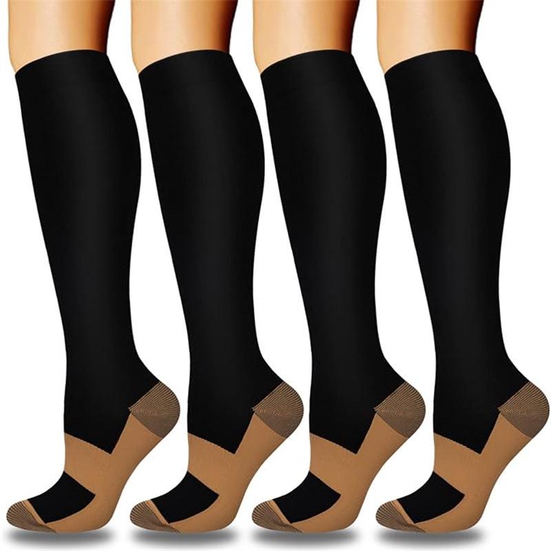 Compression Knee-high Socks Set for Running and Sports - Graduated Support, Multiple Pairs (3/4/6/8)