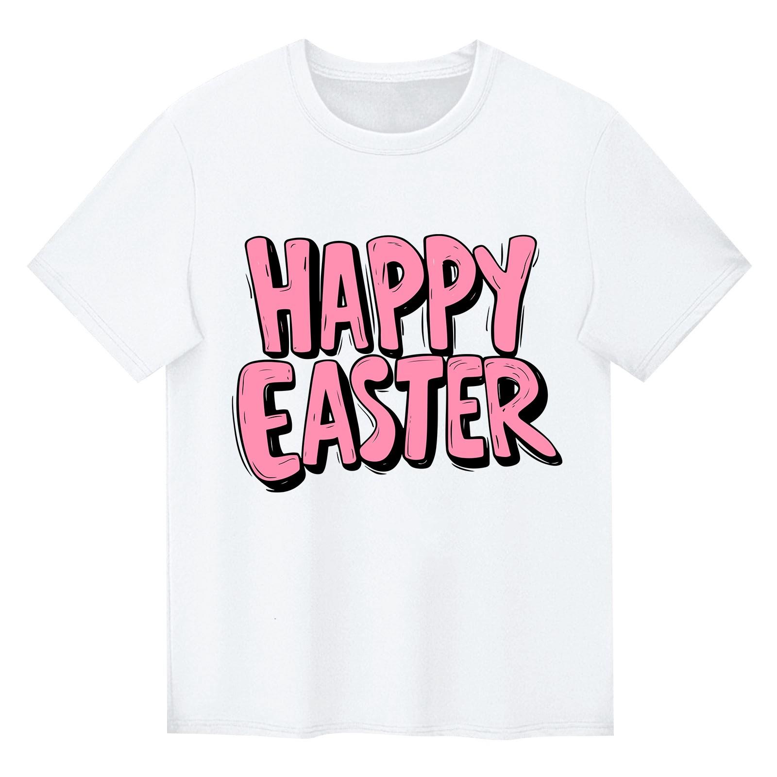 

Детский набивной короткий рукав круглый вырез повседневный удобный свободный легкий топ 140 белый