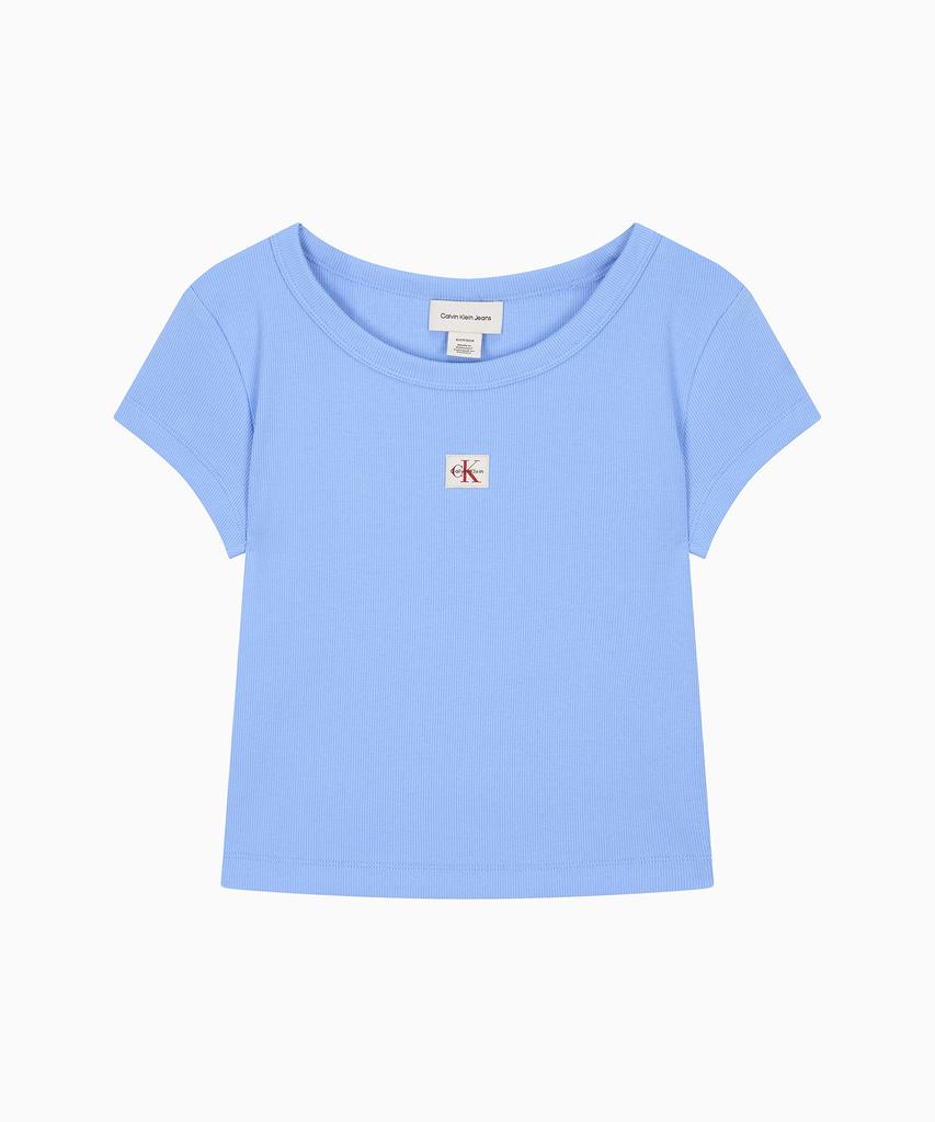 Kaelbinkeullainjin Women'S Woven Label Baby Rib Short Sleeve T-Shirt 47C200G C32