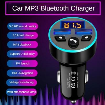 FM Transmitter Modulator Auto Kabellos Bluetooth 5.0 USB Schnellladegerät Auto Aux Radio MP3 Player Musik Freisprecheinrichtung Car Kit