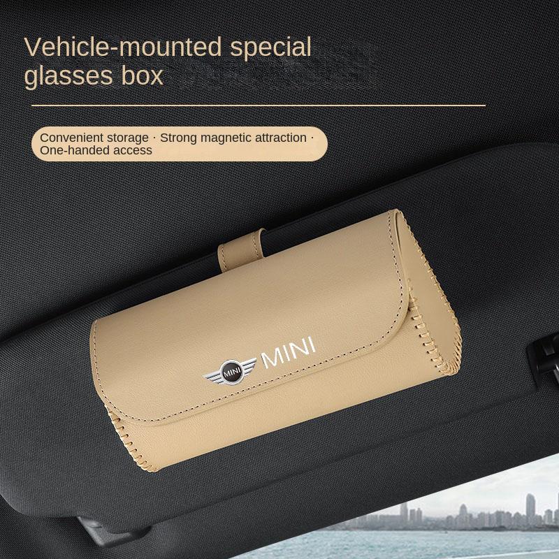 Car Eyewear Organizer Storage Glasses Box For Car Sun Visor Sunglasses Organizer For BMW MINI JCW CLUBMAN COUNTRYMAN CLUBVAN VAN Vision Urbanaut COUPE