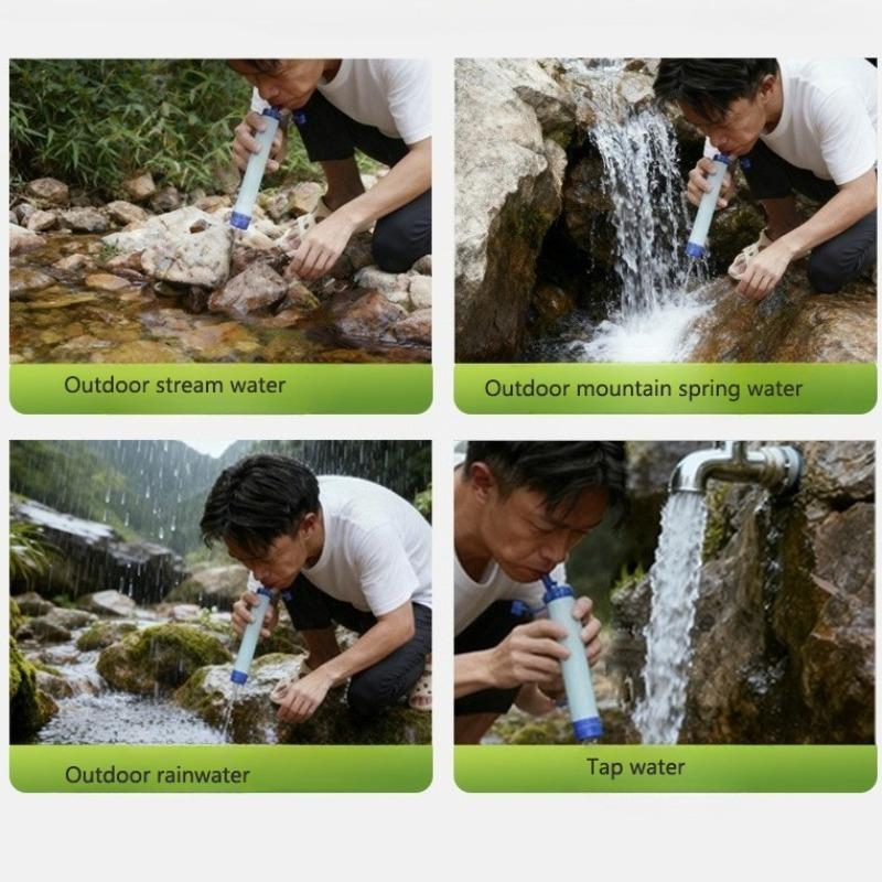 Multifunctional Portable Filter Direct Drinking Water Pipe Wilderness Survival Drinking Water Purifier Emergency Tool
