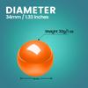 Perixx 34 mm Ersatz-Trackball, Perixx 717, Ersatzball, kompatibel, glänzende Oberfläche, Speed Type, weiß, PERIPRO-303WH, PM-517 (Orange)