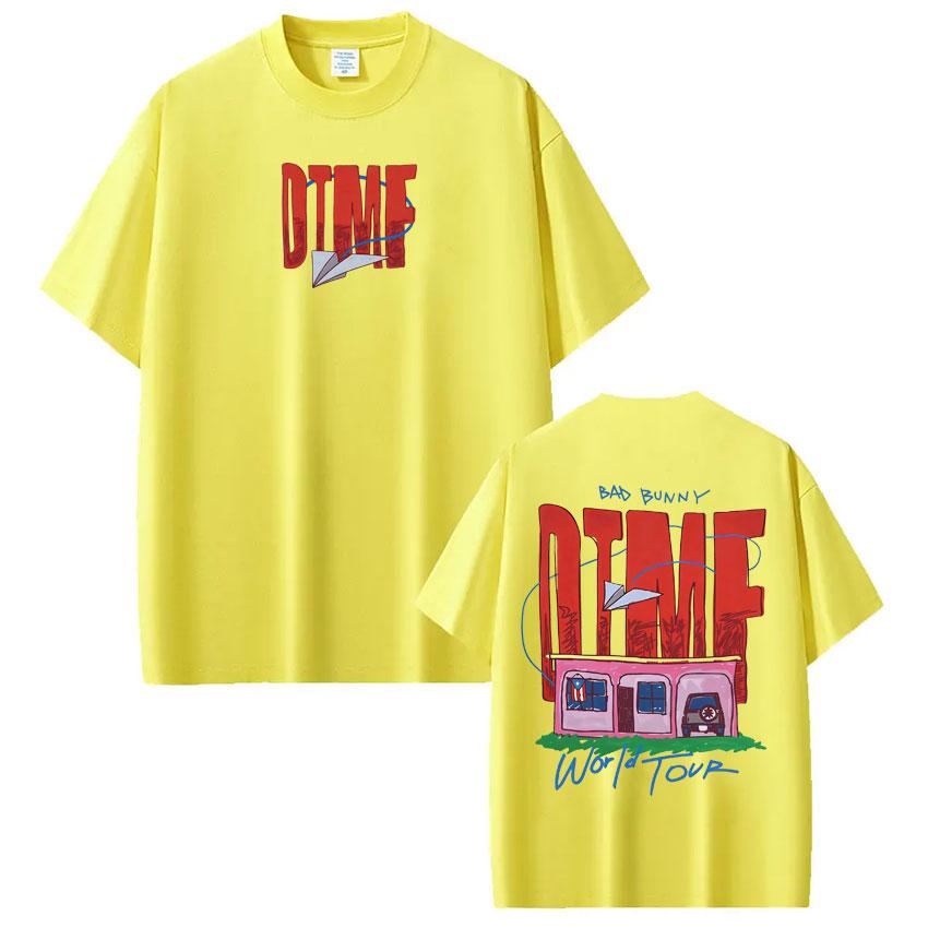 Singer Bad Bunny DTMF World Tour 2026 Print Tshirt Men Women Fashion Casual Short Sleeved Tshirts Oversized Comfort Tshirts