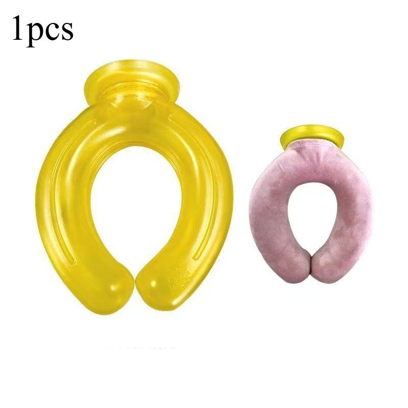 

850ml U-Shaped Hot Cold Pack for Neck Pain High Density PVC Neck Pillow with Large Fill Port Household products for hot and cold 22x18.5cm жёлтый