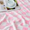 1Pcs Warm And Cozy Pink Plaid Blanket Super Soft Plaid Throw Blanket Suitable For Sofa Bed And Travel Portable Blanket
