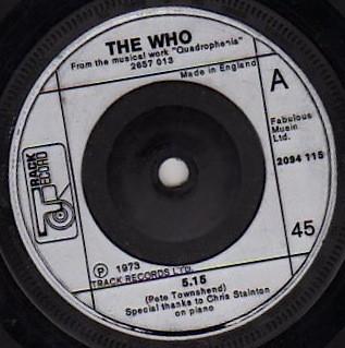 

7inch Record WHO - 5.15 2094115 Track Record 1973 UK Rock Used