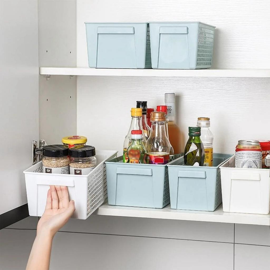 Koszyk do przechowywania w gospodarstwie domowym, na blat pod pralnią, łazienką, sypialnią, kuchnią, zlewem lub półką, 11,02 × 5,12 × 4,53 cala