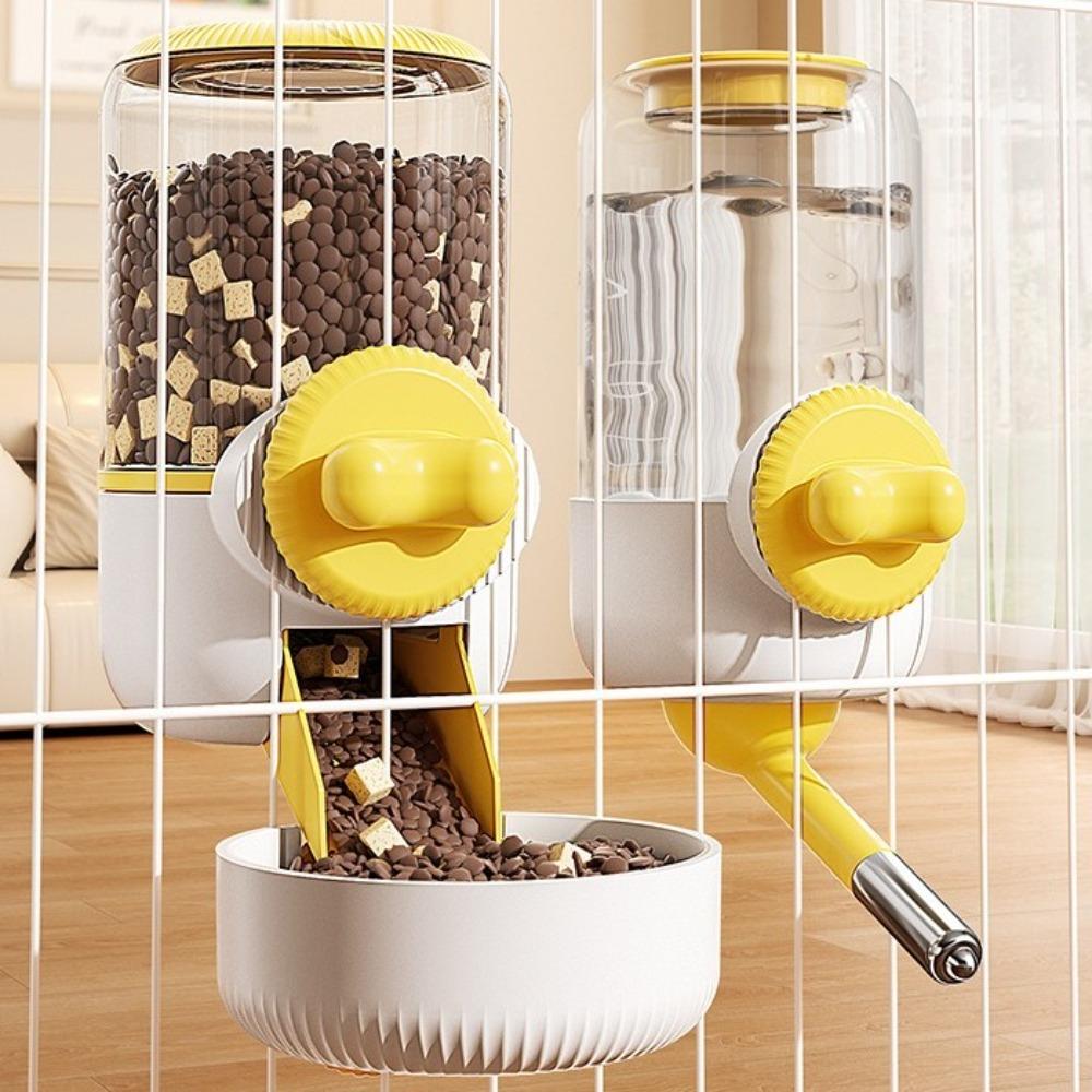 

Automatic Cage Hanging Bowl Plastic Water Food Dispenser Pet Feeding Tools for Puppy Cats Rabbit B-Grey
