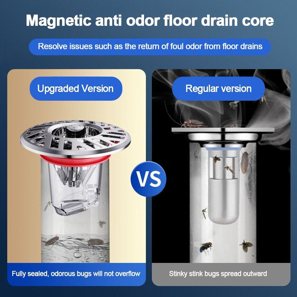Anti Odor Floor Drain Core Removable Insect Proof Sewer Strainer Plug Odor Control Easy Install Basin Drain Filter