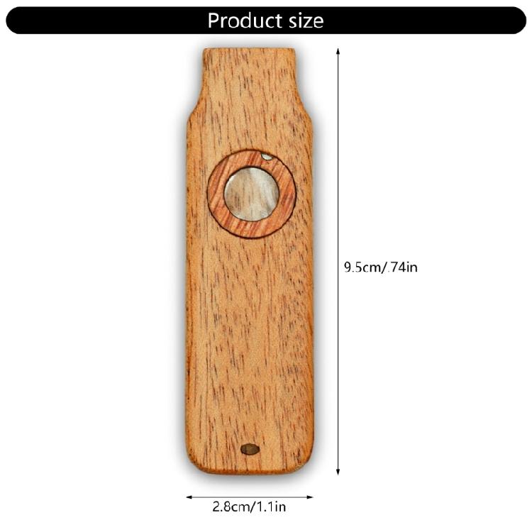 Professional Light weight Portable Kazoo Portable Musical Instrument Wood Kazoo Ukulele Guitar Partner for Kids Beginner