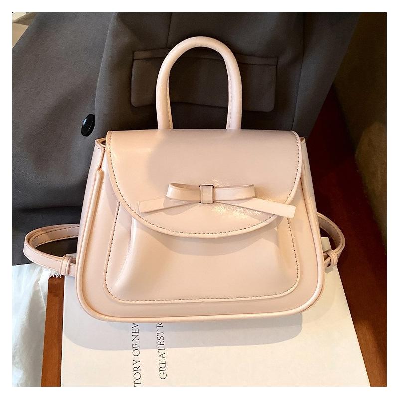 Fashionable Pink Bow Backpack for Women's Autumn and Winter New Simple and Versatile Student Backpack High-end Bag