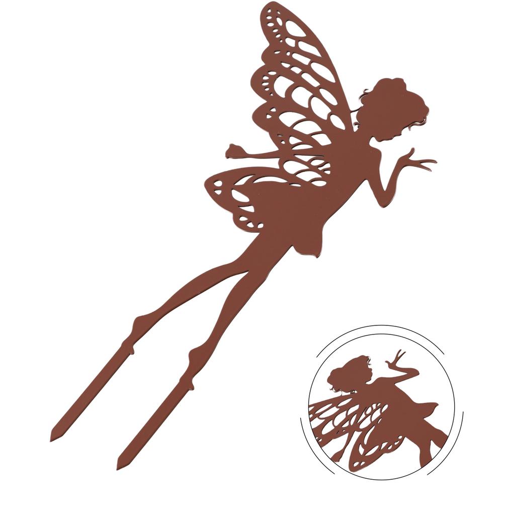 Metal Iron Butterfly Fairy Craft for Garden and Lawn Outdoor Decoration Suitable for Indoor Display on Table or Shelf