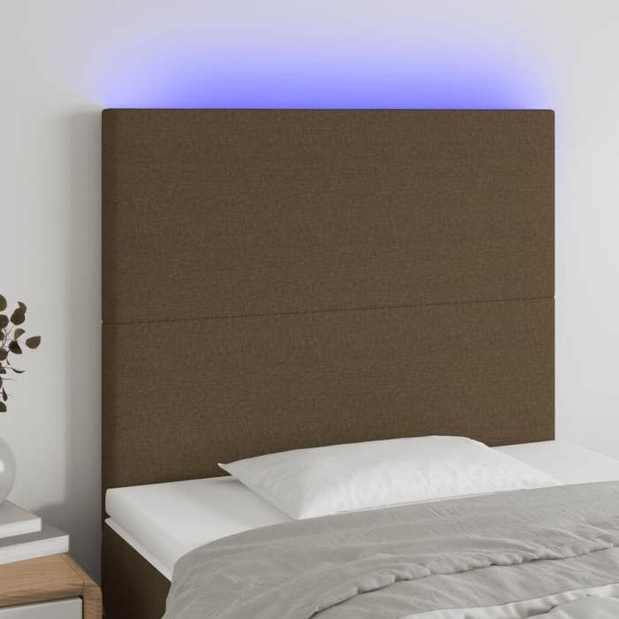 VidaXL LED Headboard Bedroom Furniture Single Bed Accessory Headboard Interior Dark Brown 3122137
