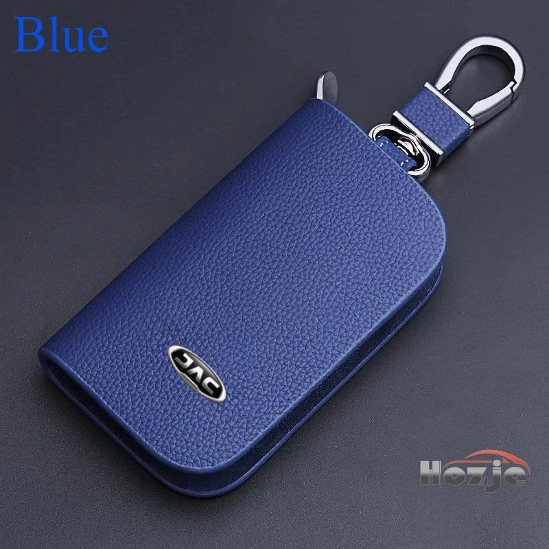 Car Leather Key Case Zipper Key Cover for JAC JS4 E-JS1 E-JS4 E-J7 T9 T6 T8 JS2 JS3 JS7 JS6 JS8 J7 Plus N90 N120X N200 N350 N410