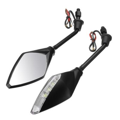 1 Pair Universal Motorcycle Led Turn Signals 5 Colors Available Motorcycle Rearview Mirrors Scooter Indicator Motorcycle Mirror