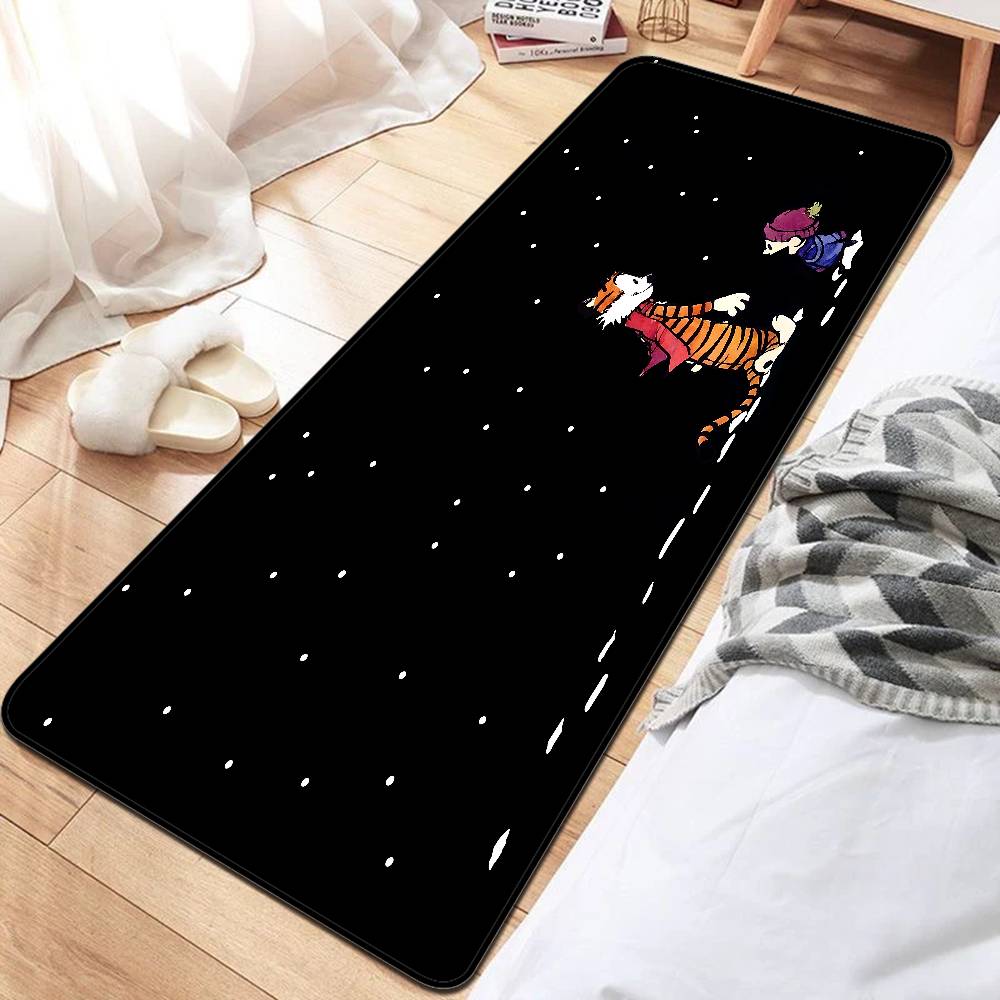 Book C-Calvin And H-Hobbes Floor Mat Rectangle Anti-slip Home Soft Badmat Front Door Indoor Outdoor Mat Hotel Decor Mat