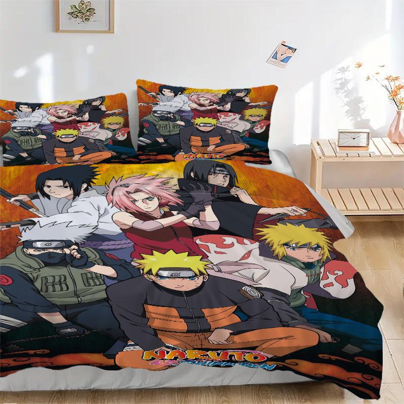 Naruto Team Poster Print 3Pcs Bedding Setduvet Cover With 2 Bedropillowcase Home Birthday Gift