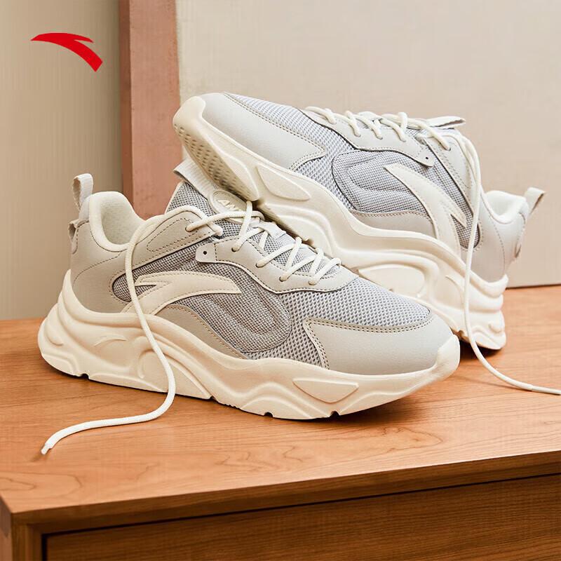 Anta Men's Casual Shoes Breathable Thick Sole Height Increasing Commuter Running Sports Shoes
