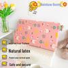 Thailand Latex Pillow Core for All Seasons – Cartoon Design with Cotton Knitted Pillowcase for Students and Babies