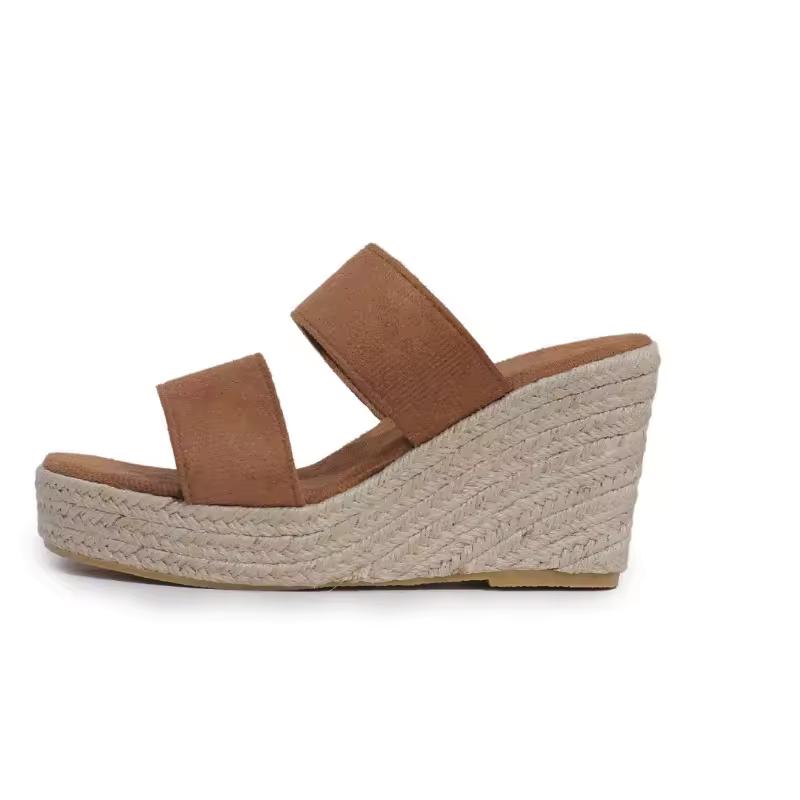 Summer Platform Sandals Large Size Women Peep Toe High Wedges ShoesCasual High Heel Slides Beach Slippers