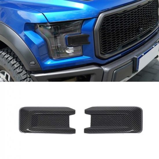 Front Facial Headlight Grille Decor Cover Trim For Ford F150 Raptor 2015-